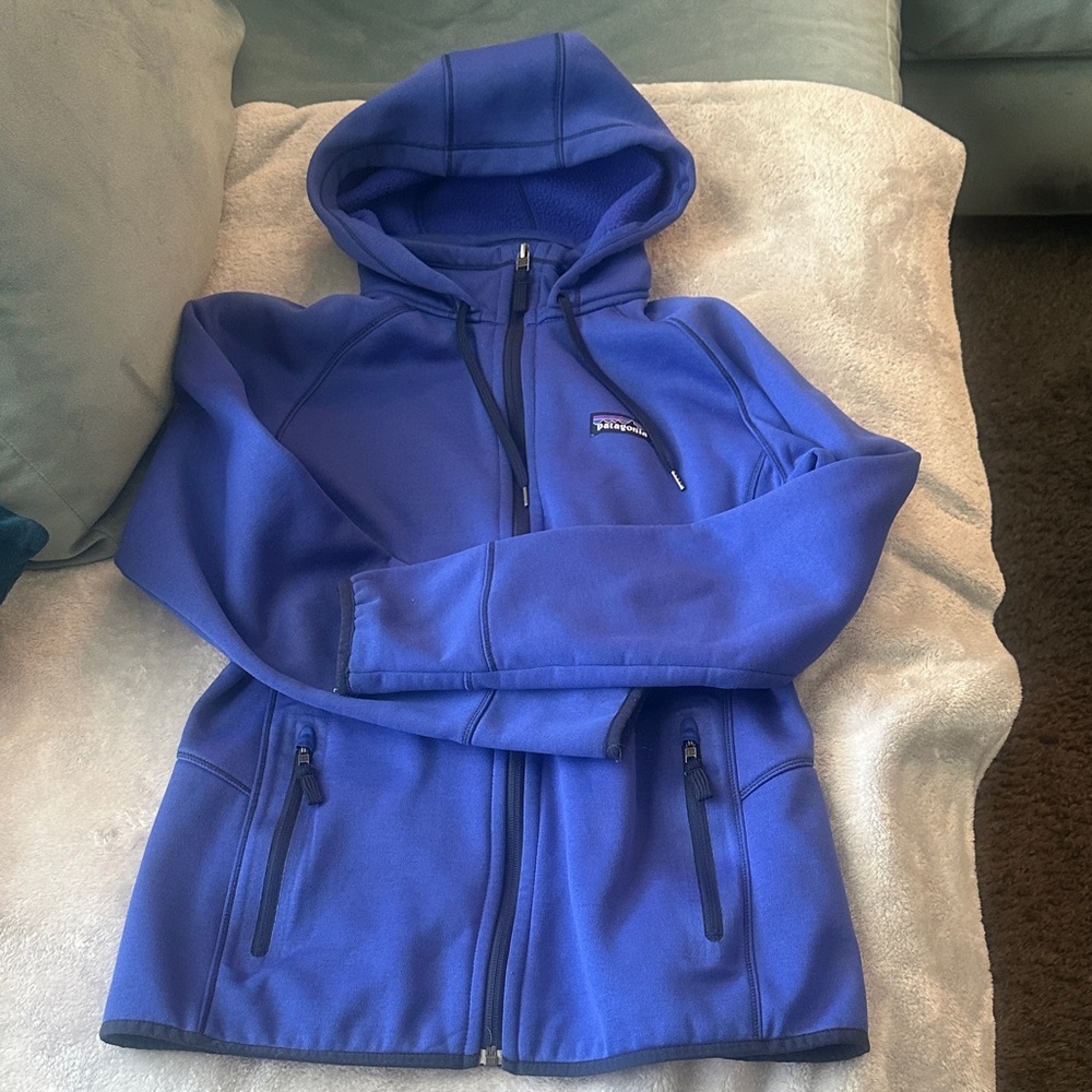 Patagonia Women’s Tech Fleece Hoody Blue Zip-Up Jacket - Medium